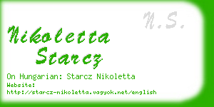 nikoletta starcz business card